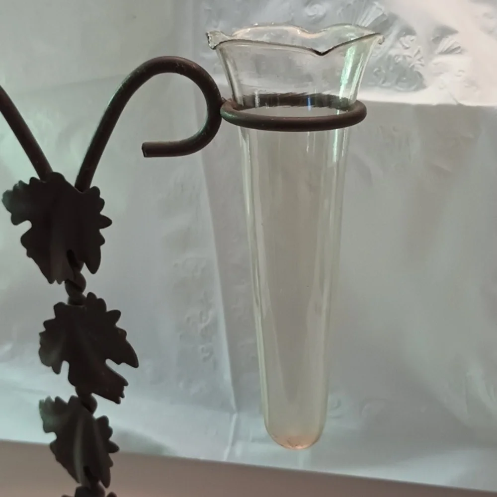 Vintage metal flower vase